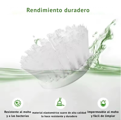 Cepillo limpiador giratorio eléctrico, cepillo de limpieza con 5 cabezales de cepillo reemplazables para bañera, suelo, azulejos, estufa, vidrio.